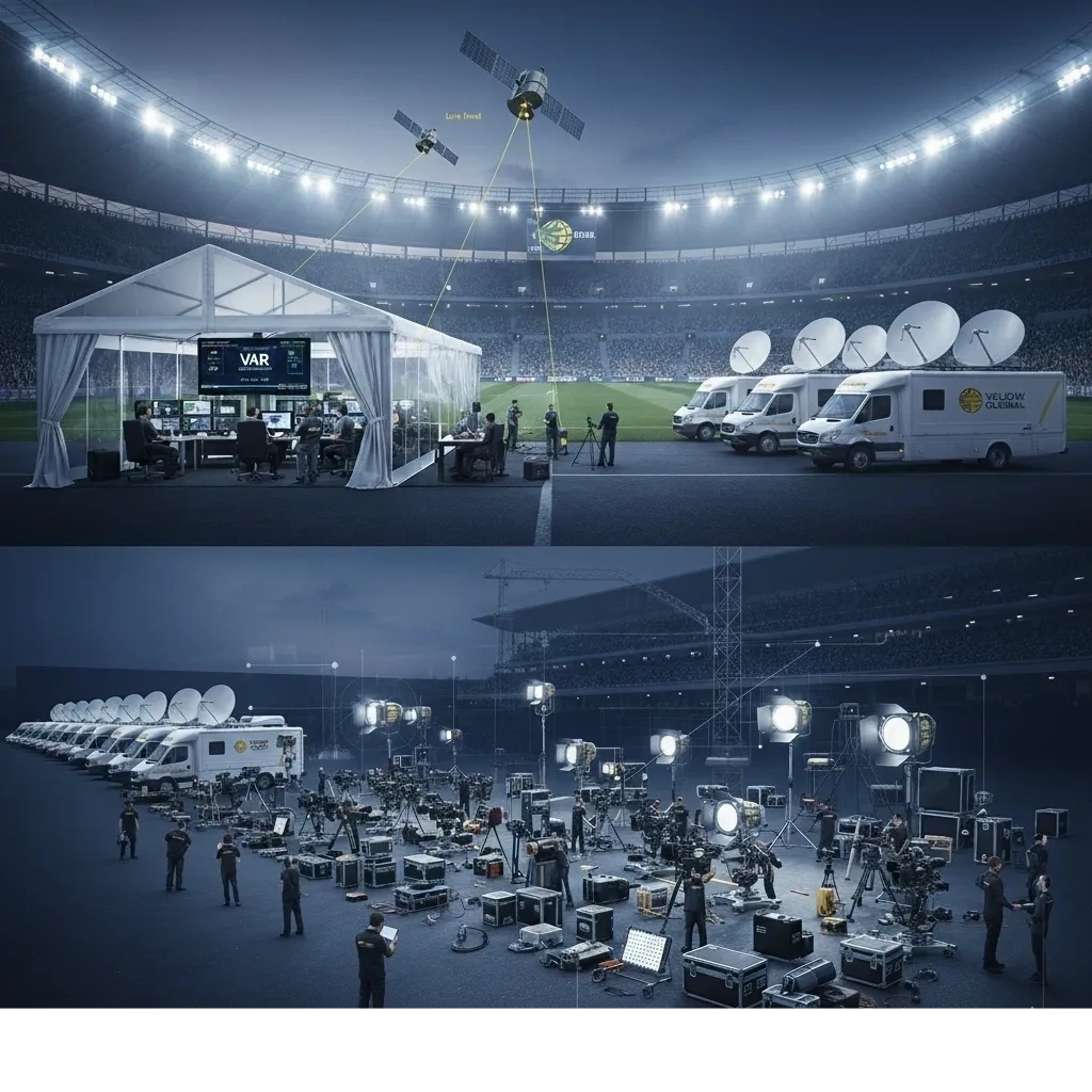 Stadium VAR Control Tent and SNG Broadcast Fleet
